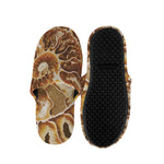 Ammonite Fossil Print Slippers