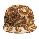 Ammonite Fossil Print Snapback Cap