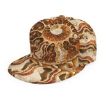 Ammonite Fossil Print Snapback Cap