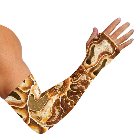 Ammonite Fossil Print Sun Protection Arm Sleeves