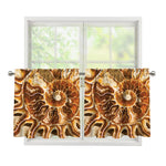 Ammonite Fossil Print Tier Curtains