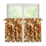 Ammonite Fossil Print Tier Curtains