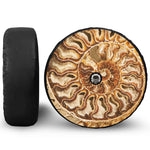 Ammonite Fossil Print Tire Cover With Camera Hole