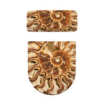 Ammonite Fossil Print Toilet Lid And Tank Cover Set