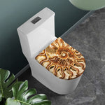 Ammonite Fossil Print Toilet Lid Cover