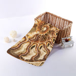 Ammonite Fossil Print Towel