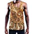 Ammonite Fossil Print Men's Workout Tank Top