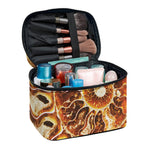 Ammonite Fossil Print Travel Makeup Bag