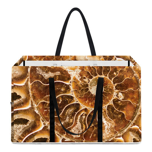 Ammonite Fossil Print Utility Tote Bag