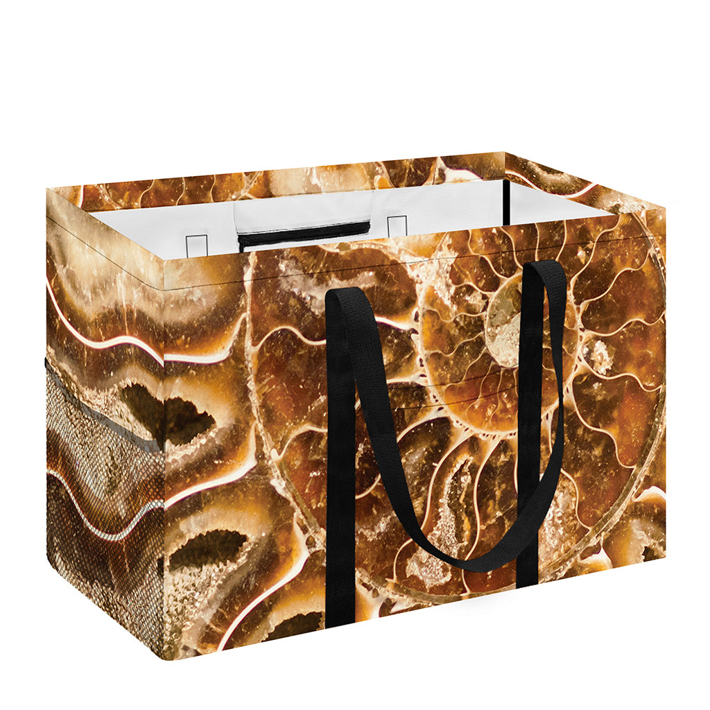 Ammonite Fossil Print Utility Tote Bag