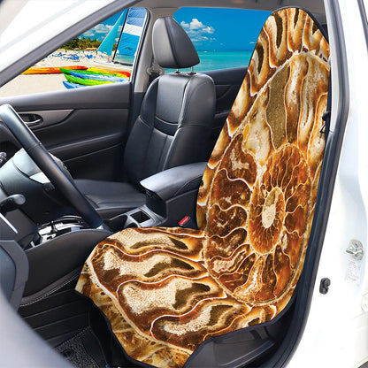 Ammonite Fossil Print Waterproof Car Seat Cover