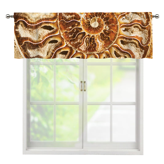 Ammonite Fossil Print Window Valance