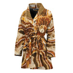 Ammonite Fossil Print Women's Bathrobe