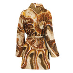 Ammonite Fossil Print Women's Bathrobe