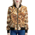 Ammonite Fossil Print Women's Bomber Jacket