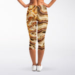 Ammonite Fossil Print Women's Capri Leggings