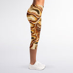 Ammonite Fossil Print Women's Capri Leggings