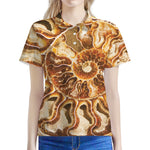 Ammonite Fossil Print Women's Polo Shirt
