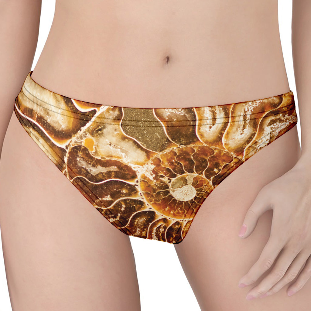 Ammonite Fossil Print Women's Thong