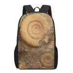 Ammonite Shell Fossil Print 17 Inch Backpack