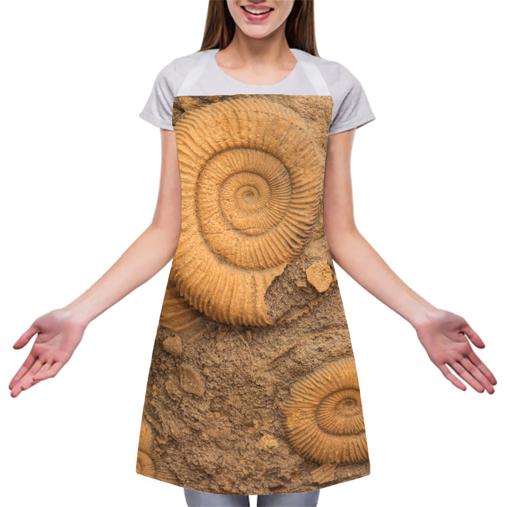 Ammonite Shell Fossil Print Adjustable Apron