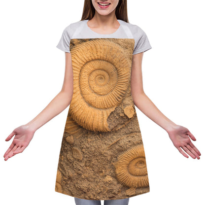 Ammonite Shell Fossil Print Adjustable Apron