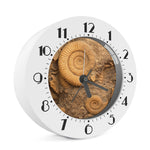 Ammonite Shell Fossil Print Alarm Clock