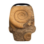 Ammonite Shell Fossil Print Baby Seat Cover