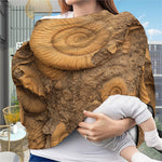 Ammonite Shell Fossil Print Baby Seat Cover