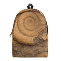Ammonite Shell Fossil Print School Backpack