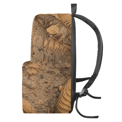 Ammonite Shell Fossil Print Backpack