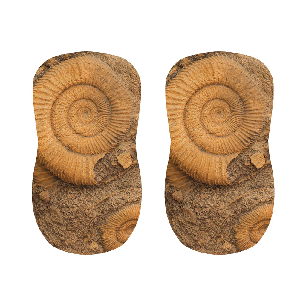 Ammonite Shell Fossil Print Bar Stool Covers