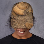 Ammonite Shell Fossil Print Baseball Cap