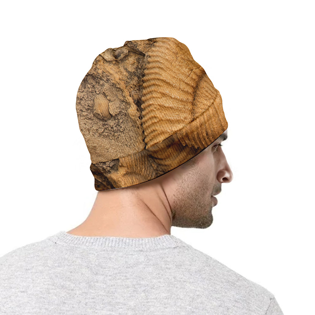 Ammonite Shell Fossil Print Beanie