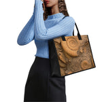 Ammonite Shell Fossil Print Canvas Tote Bag