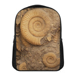 Ammonite Shell Fossil Print Casual Backpack