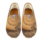 Ammonite Shell Fossil Print Casual Shoes