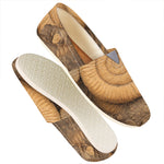 Ammonite Shell Fossil Print Casual Shoes