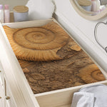 Ammonite Shell Fossil Print Changing Pad Cover