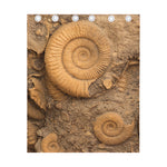 Ammonite Shell Fossil Print Curtain