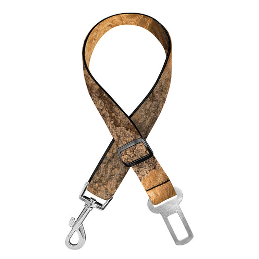 Ammonite Shell Fossil Print Dog Seat Belt