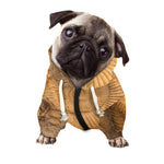 Ammonite Shell Fossil Print Dog Zip Up Hoodie