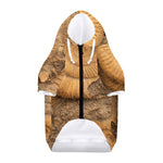 Ammonite Shell Fossil Print Dog Zip Up Hoodie