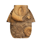 Ammonite Shell Fossil Print Dog Zip Up Hoodie