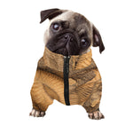 Ammonite Shell Fossil Print Dog Zip Up Jacket