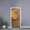 Ammonite Shell Fossil Print Door Sticker