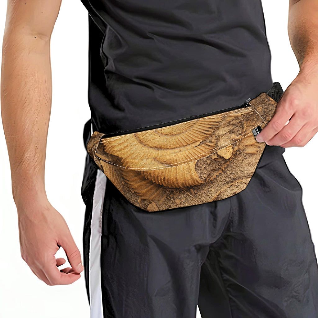 Ammonite Shell Fossil Print Fanny Pack