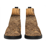 Ammonite Shell Fossil Print Flat Ankle Boots