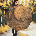 Ammonite Shell Fossil Print Foldable Umbrella