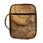 Ammonite Shell Fossil Print Front Pocket Bible Bag